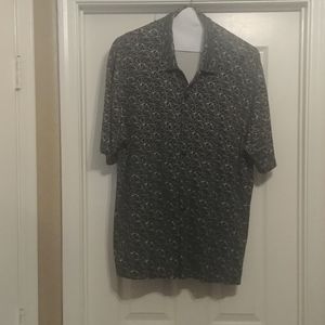 Men's Silk Button Down Casual Shirt